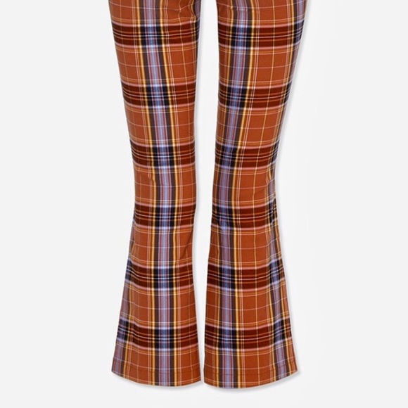 Plaid Flare Pants - Picture 2 of 2